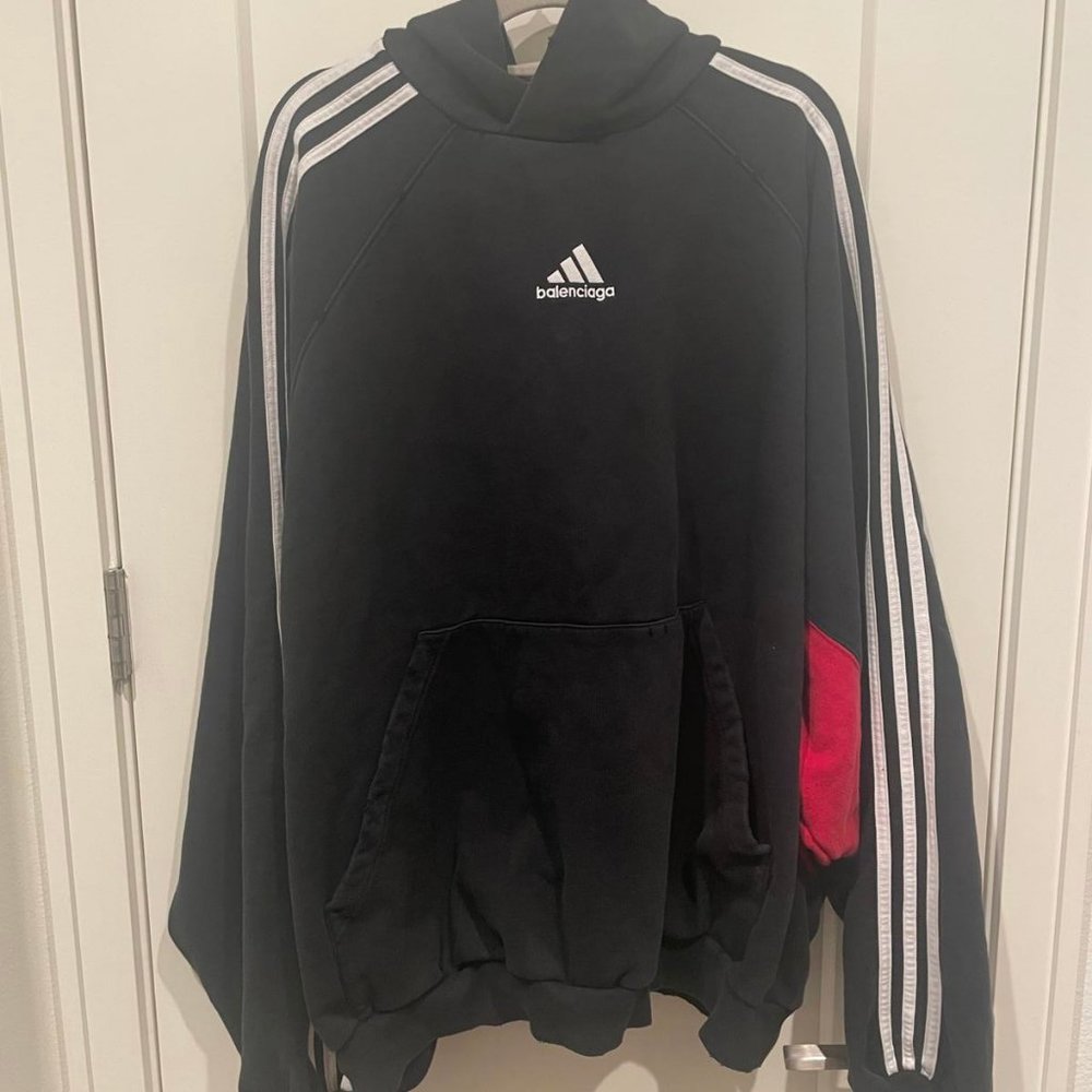 BALENCIAGA X ADIDAS 2023 Striped Hoodie